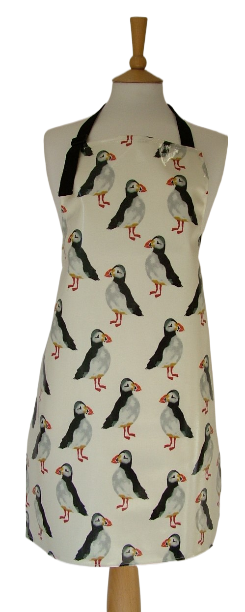Puffins Adult Oilcloth Apron