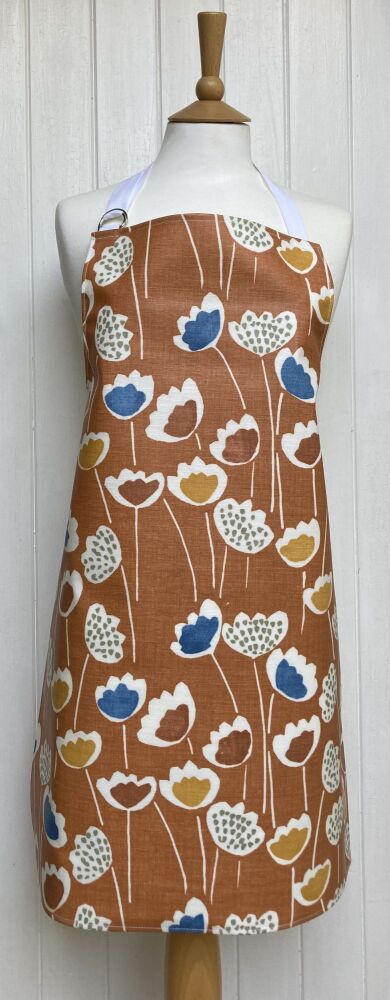 Poppy Field Adult Oilcloth Apron