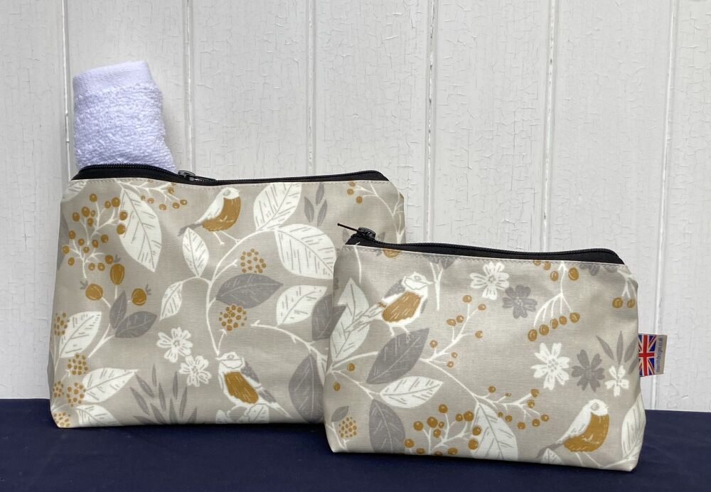 Little Bird Oilcloth Wash Bag/Make-up Bag