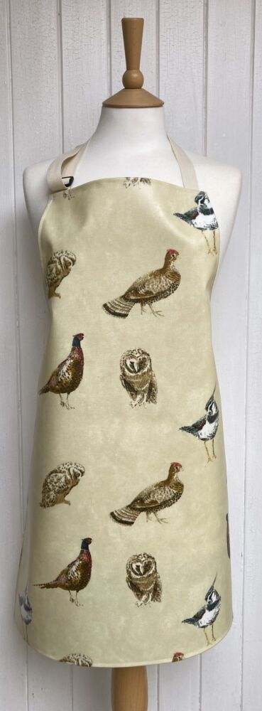 Wild Birds Adult Oilcloth Apron