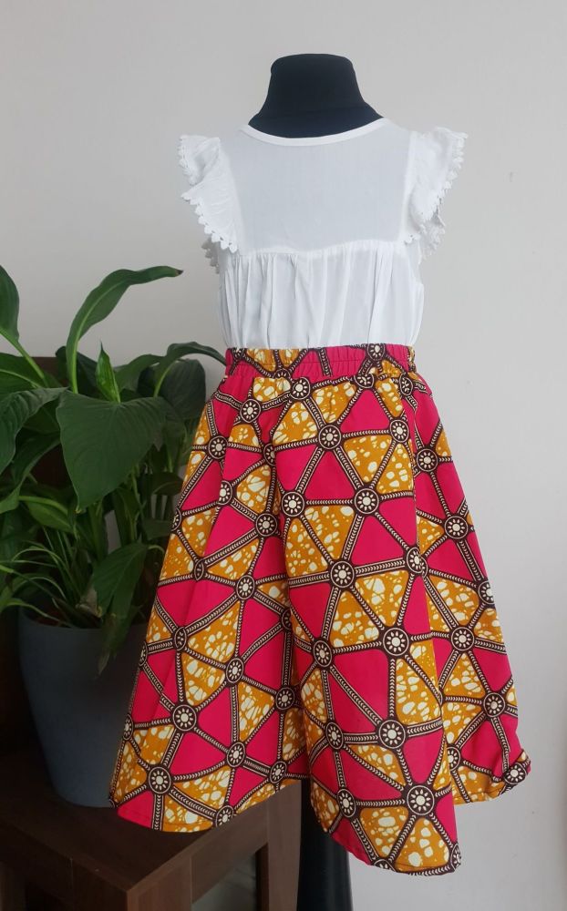 Girls African Print Skirt  / Fali