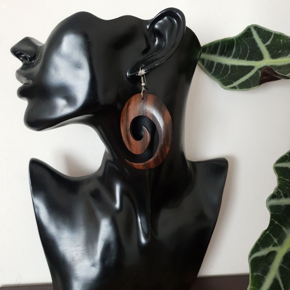  Wooden Earrings/ Sankofa