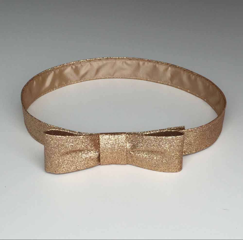 Handmade glitter bow belt