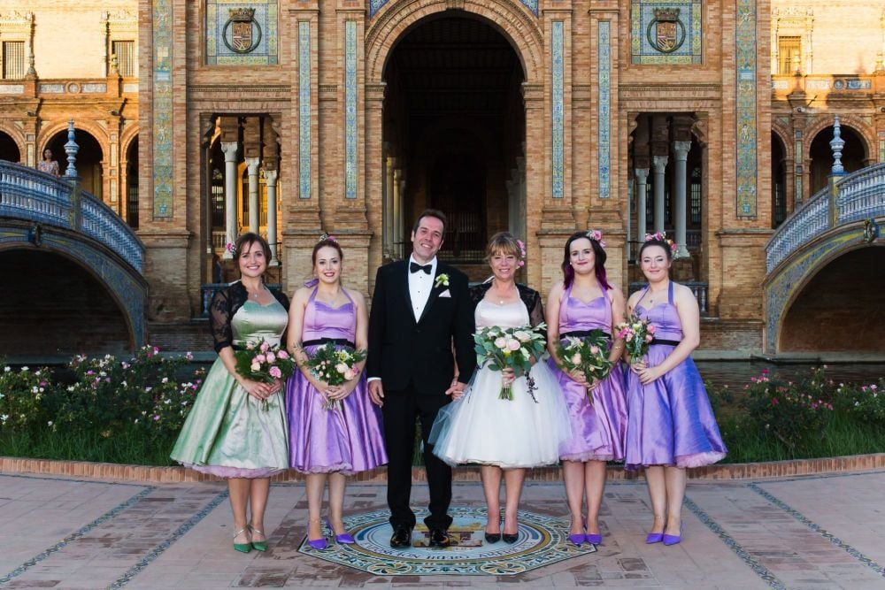 Bespoke wedding tea length dresses