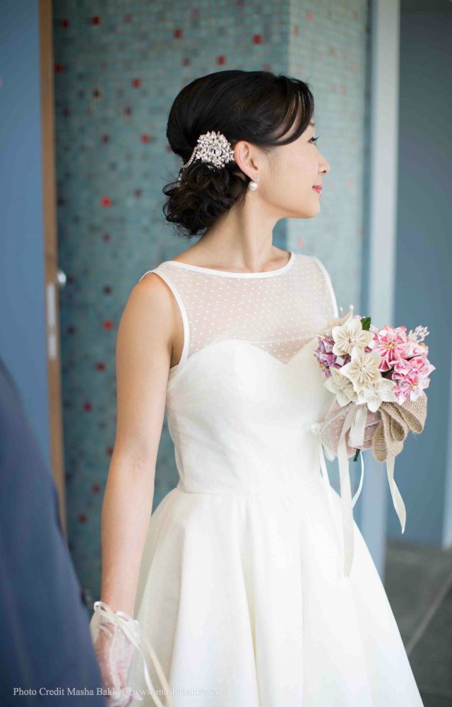 The Dotty tea length wedding dress