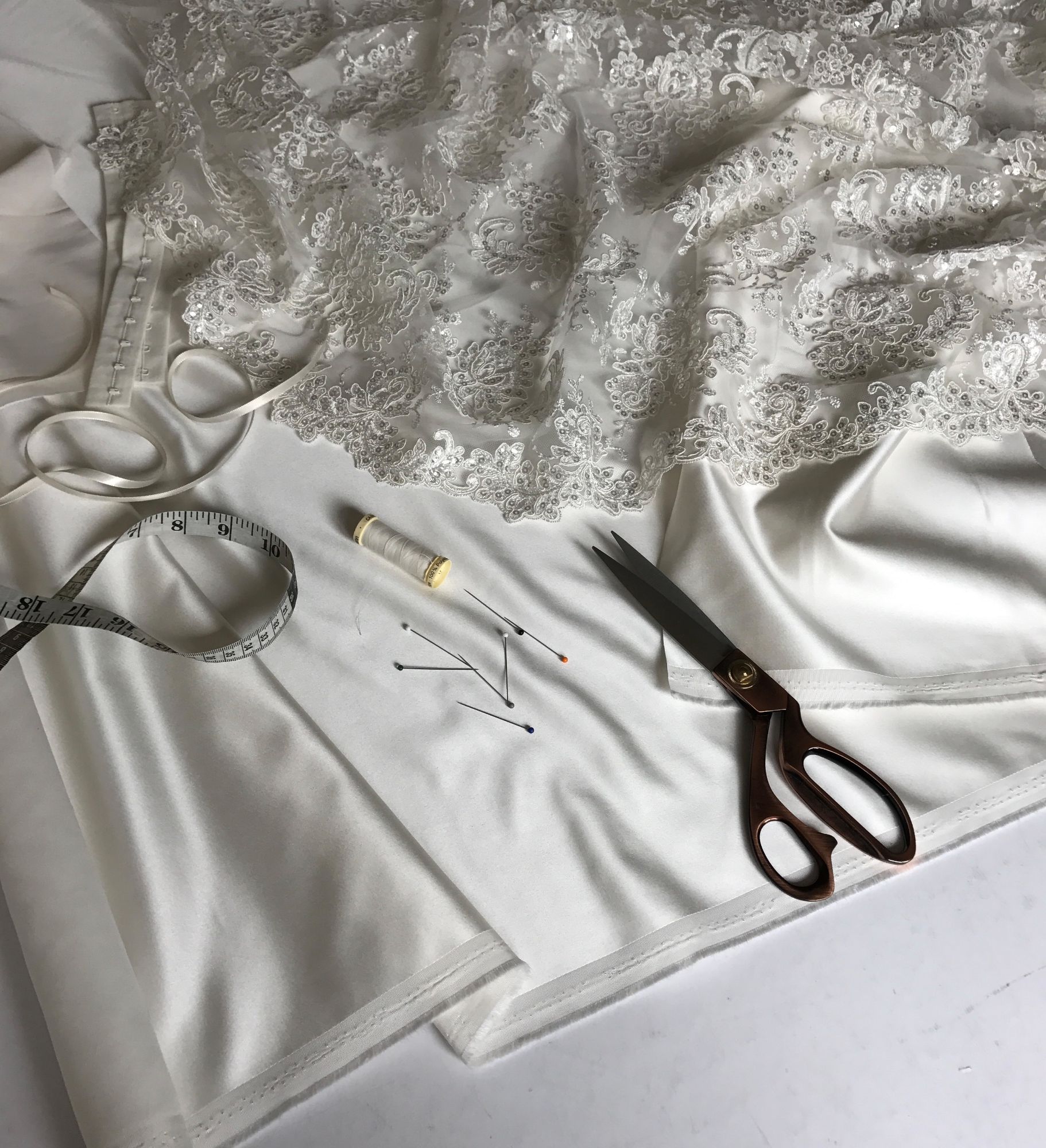 Bespoke bridal fabric