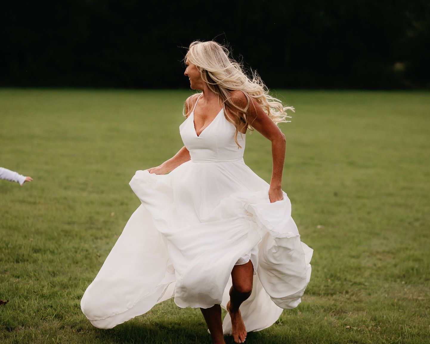 Boho chiffon floaty wedding dress