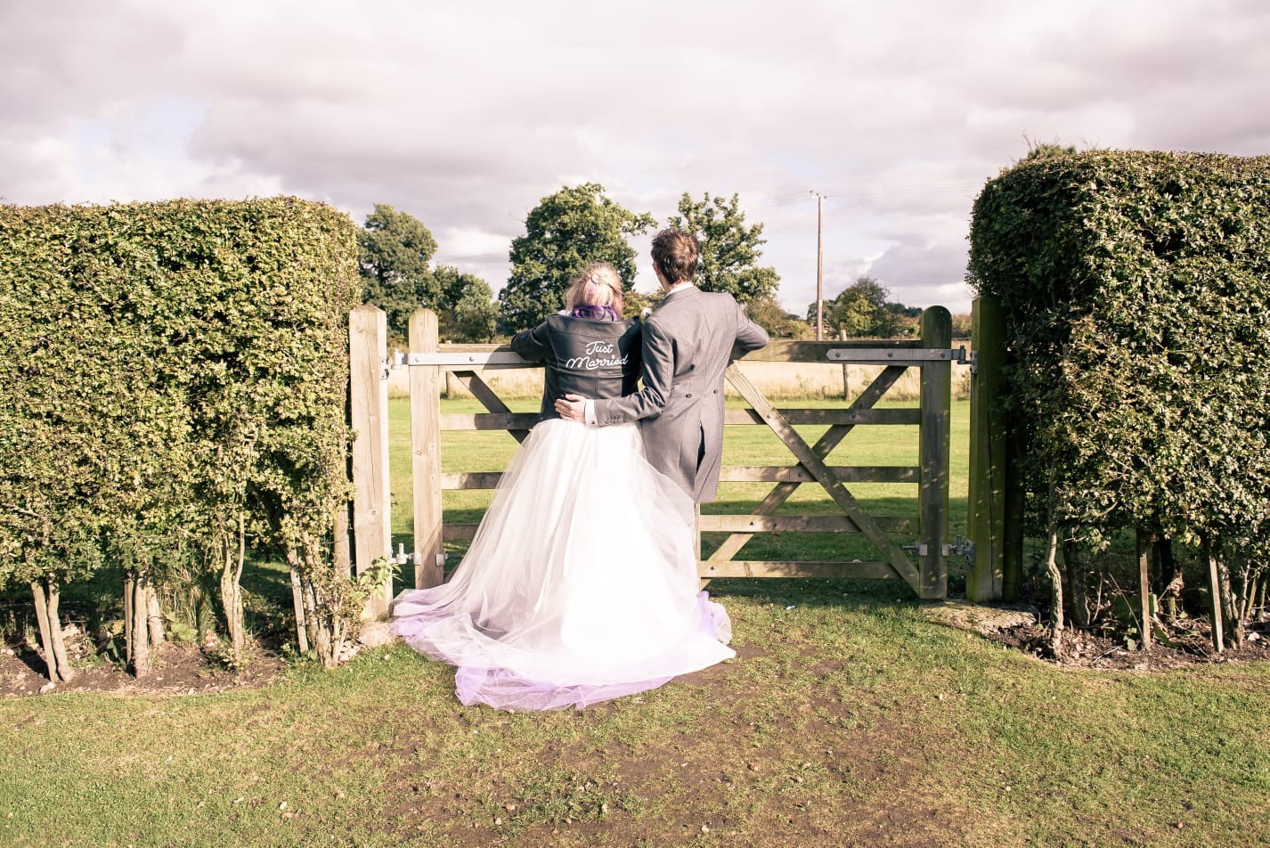 ombre dip dye handmade wedding dress