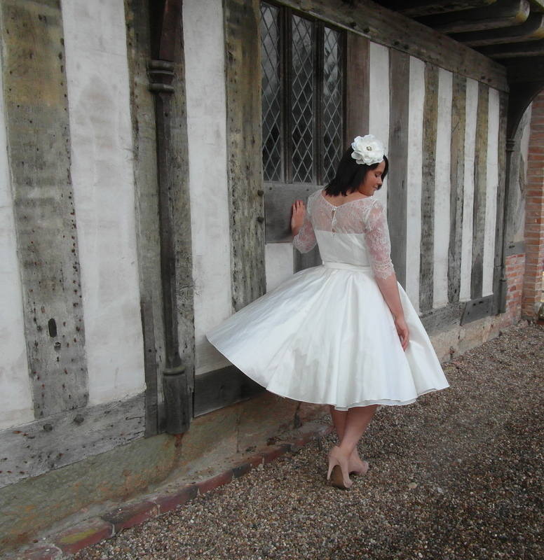 The Kelly 1950s tea length wedding dress