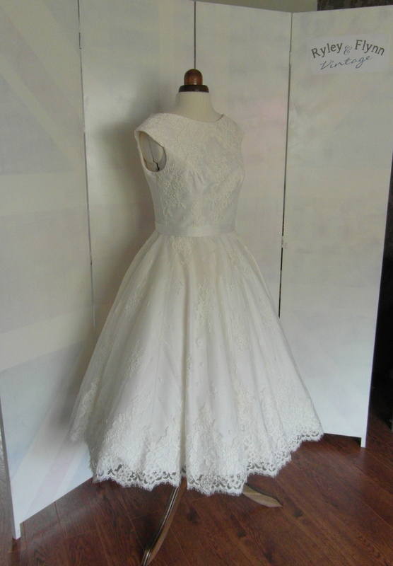 Lola-Rose lace tea length wedding dress