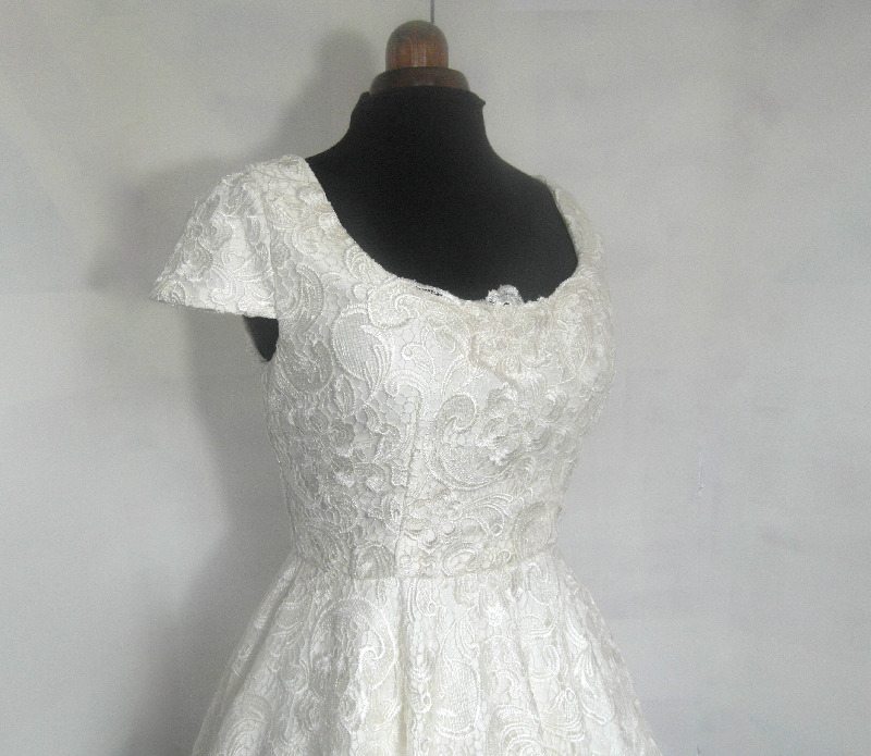 1950s Tea length wedding dress