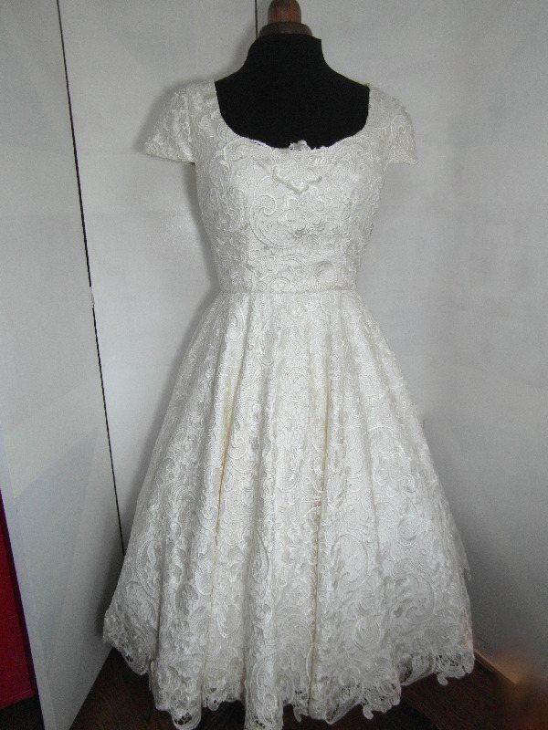 Tea Length wedding dress handmade