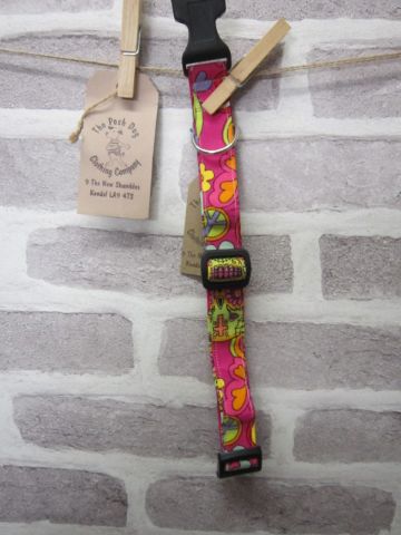 Handmade Posh Dog Collar 003 - adjustable fabric collar
