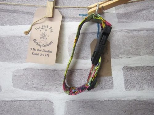 Handmade Posh Dog Collar 014 - adjustable fabric collar
