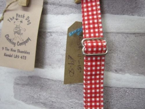 Handmade Posh Dog Collar 009 - adjustable fabric collar *