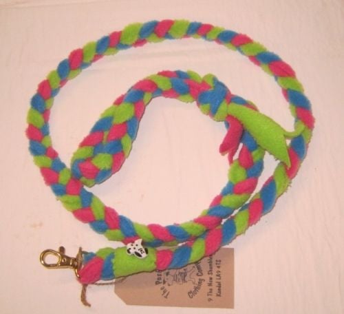 Handmade Posh Dog Lead 033 - Hand braided Fleece Lead