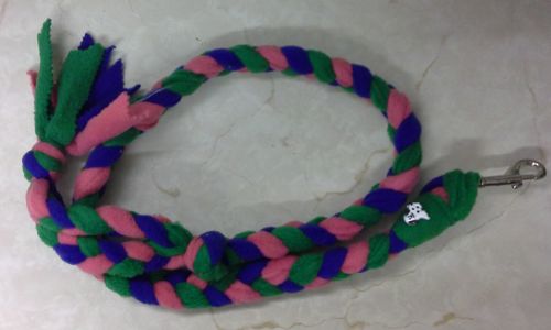 Handmade Posh Dog Lead 008 - Hand braided Fleece Lead