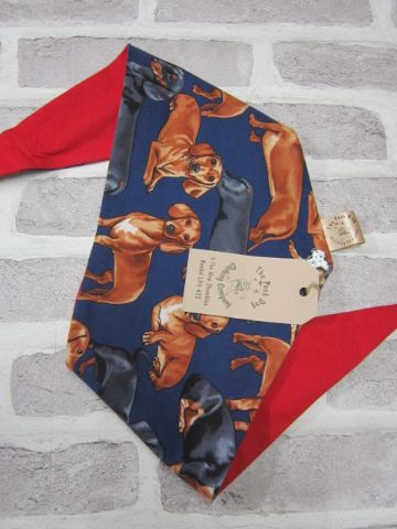 Handmade Posh Dog Bandanna - 079 - Size 3 - fits up to neck size 22