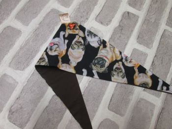 Handmade Posh Dog cotton Bandanna 619 - size 2 - fits neck up to 15" 