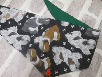 Handmade Posh Dog cotton Bandanna 623 - size 3 - fits neck up to 21" 