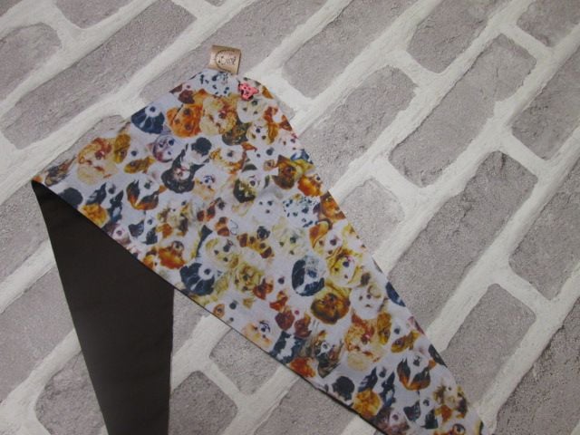 Handmade Posh Dog cotton Bandanna - size 3 - fits neck up to 21