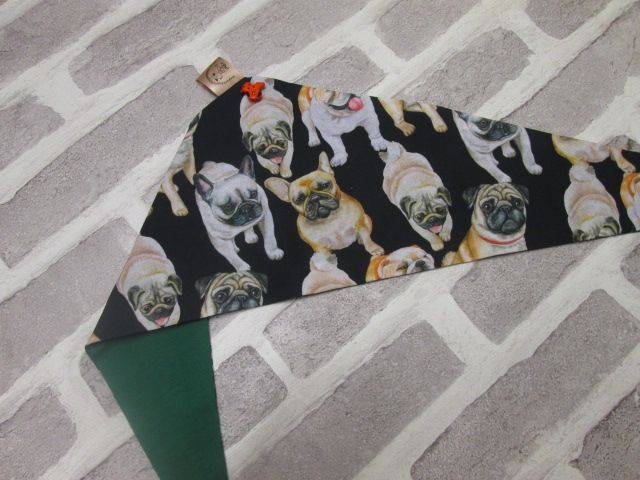 Handmade Posh Dog cotton Bandanna 636 - size 3 - fits neck up to 21" 