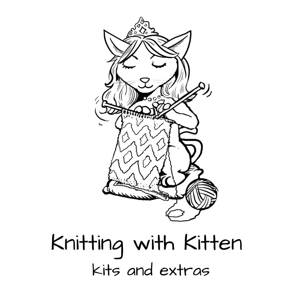 Knitting with Kitten - all our own kits