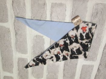 Handmade Posh Dog cotton Bandanna 414 - size 2 - fits neck up to 15"