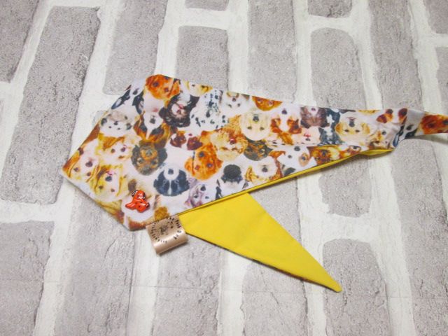 Handmade Posh Dog cotton Bandanna - size 2 - fits neck up to 15