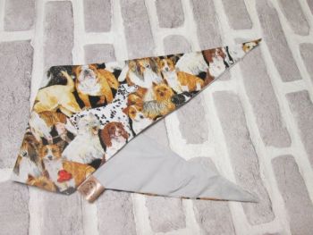 Handmade Posh Dog cotton Bandanna 427 - size 3 - fits neck up to 21"