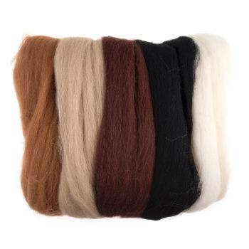 Trimits Roving - 50g pack - Assorted Browns