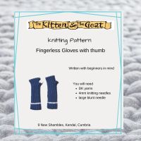 download knitting pattern - Fingerless Gloves with Thumb