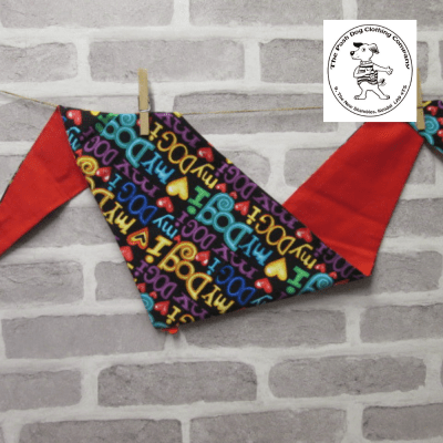 Handmade Posh Dog Bandanna 394 - size 4 - fit's a neck up to 27"