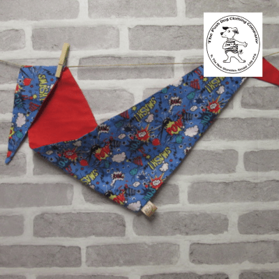Handmade Posh Dog Bandanna 396 - size 4 - fit's a neck up to 27"