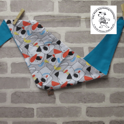Handmade Posh Dog Bandanna 342 - size 4 - fit's a neck up to 27"