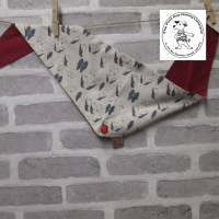 Handmade Posh Dog Bandanna 401 - size 4 - fit's a neck up to 27