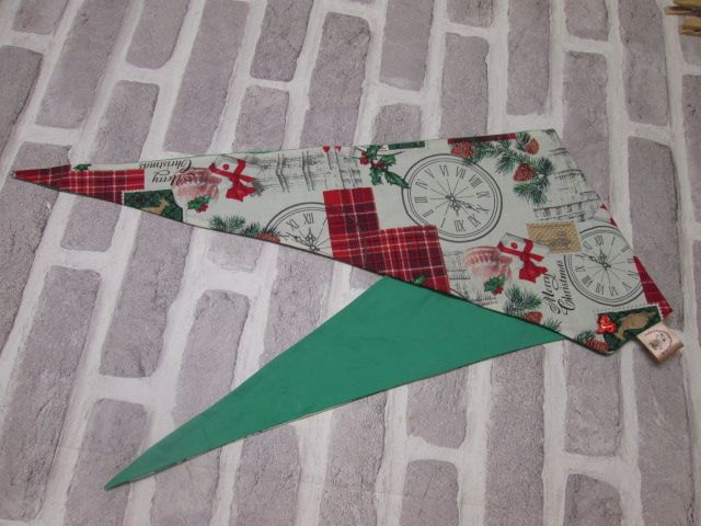 Handmade Posh Dog Bandanna 331 - size 4 - fit's a neck up to 27"