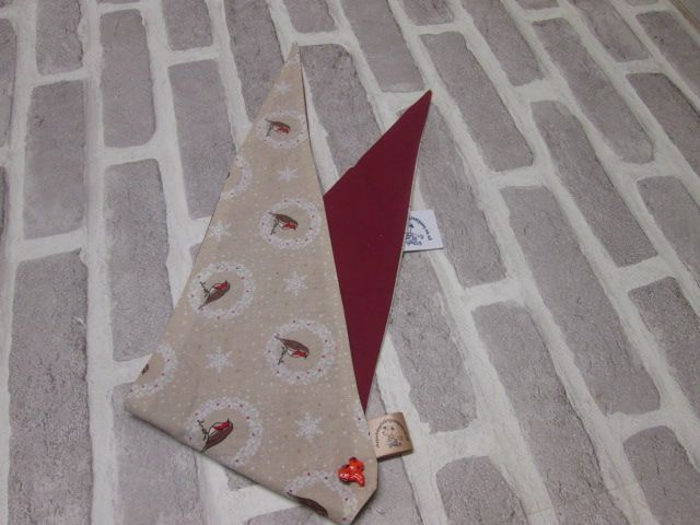 Handmade Posh Dog Bandanna 340 - size 3 - fit's a neck up to 21