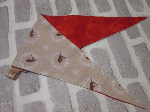 Handmade Posh Dog Bandanna 458 - size 3 - fit's a neck up to 21