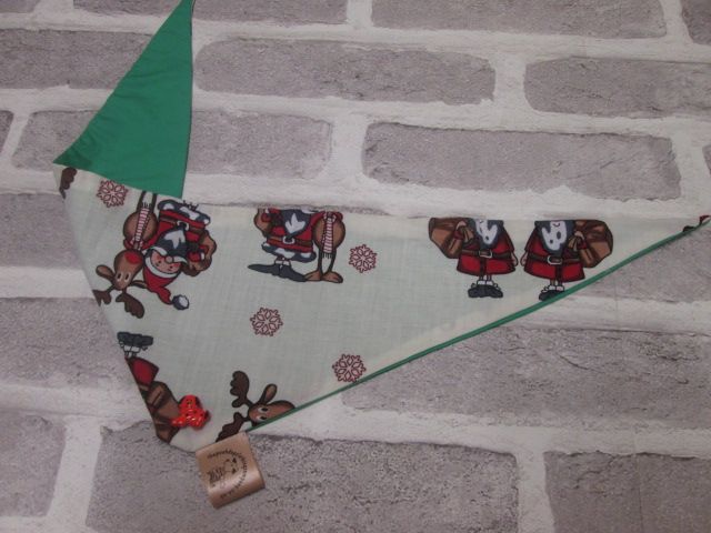 Handmade Posh Dog Bandanna 468 - size 2 - fit's a neck up to 15"