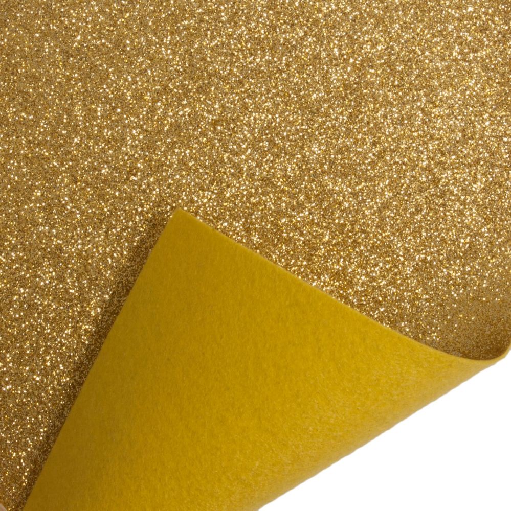 Trimits glitter felt - Gold