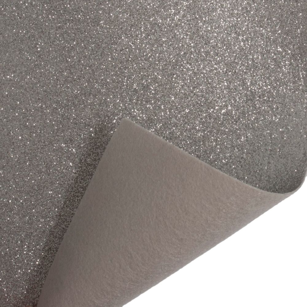 Trimits glitter felt - Silver