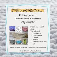 download knitting pattern - The Posh Dog Clothing Company - Basket Weave Dog Jumper