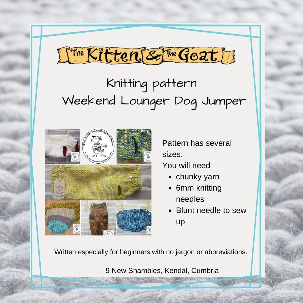 download knitting pattern - The Posh Dog Clothing Company - Weekend Lounger