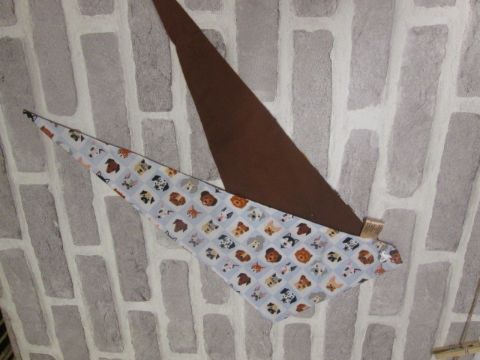 Handmade Posh Dog cotton Bandanna 241 - size 4 - fits neck up to 27"