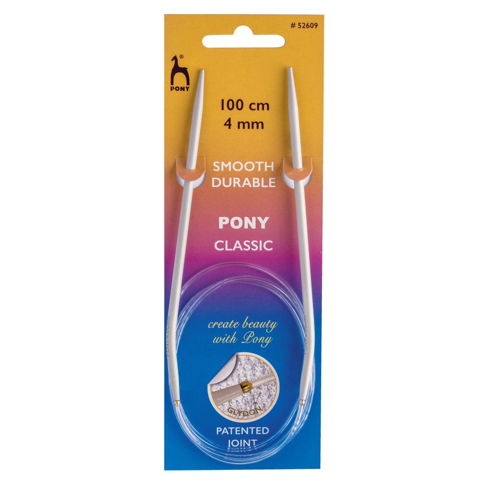 Circular Pony brand knitting needles - size 4mm - length 100cm