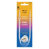 Circular Pony brand knitting needles - size 5mm - length 80cm