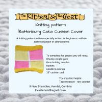 download knitting pattern - Chunky Knit Battenburg Cake Cushion Cover knitting pattern
