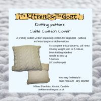 download knitting pattern - Cable Cushion Cover knitting pattern