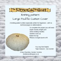 download knitting pattern - large floor pouffe / cushion knitting pattern